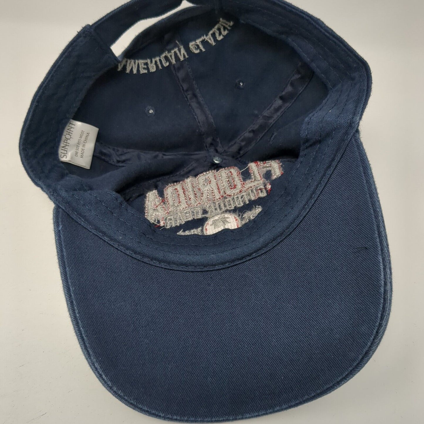 Florida Outdoor Gear American Classic Slideback Hat Blue OS Adjustable Sunpoint