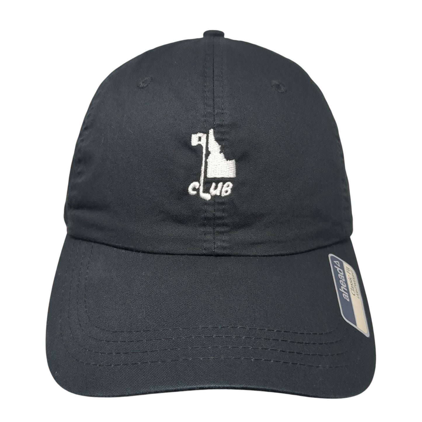 Idaho Club Strapback Hat Black One Size Classic Fit Embroidered Ahead