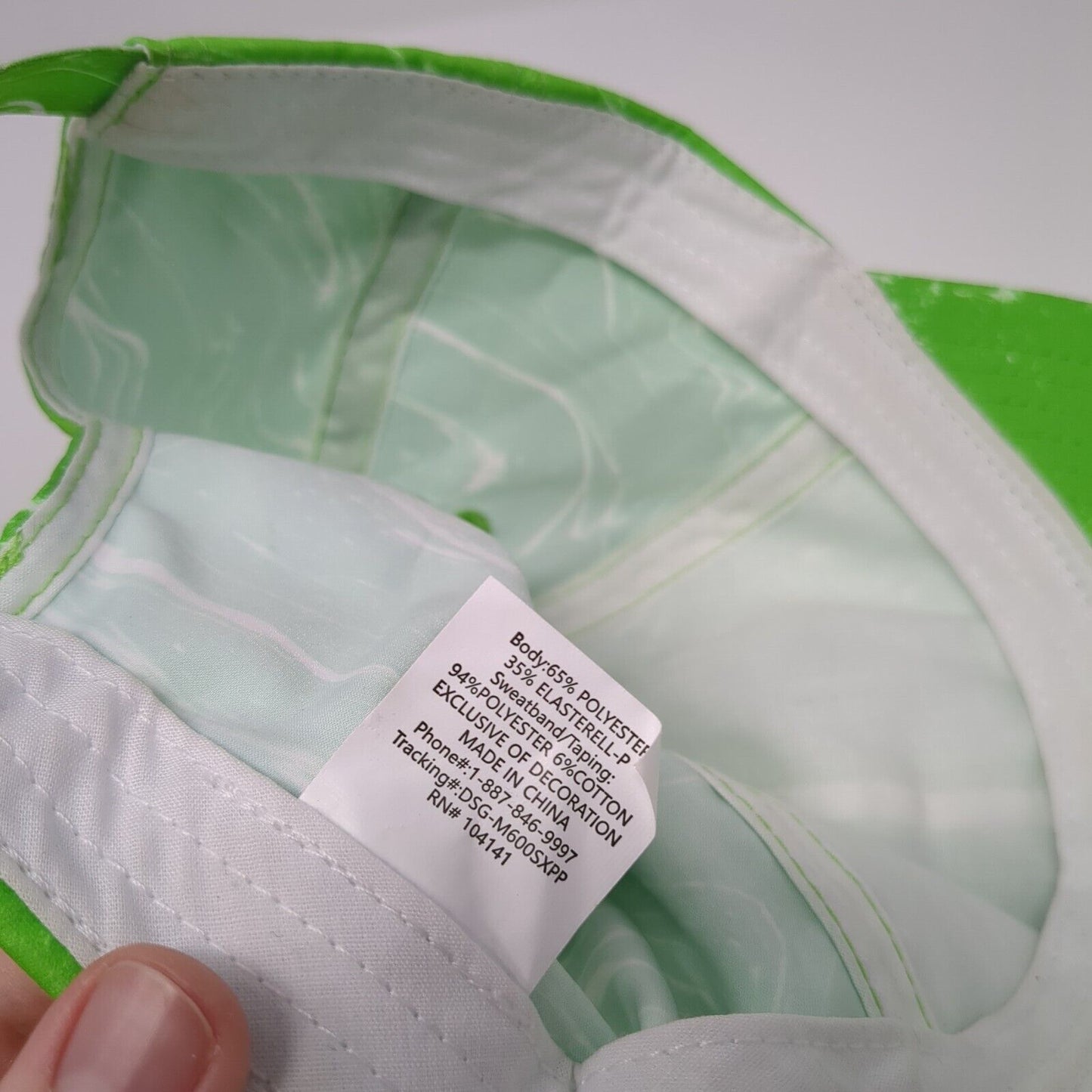 Unbranded Strapback Hat Green One Size Adjustable Vented Holes 6 Panel