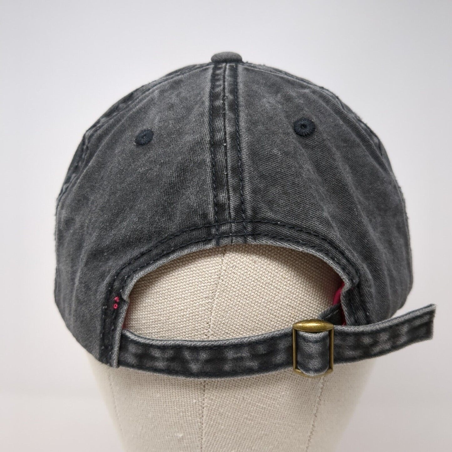 Vacay Babe Slideback Hat Gray One Size Adjustable Embroidered Vented Holes