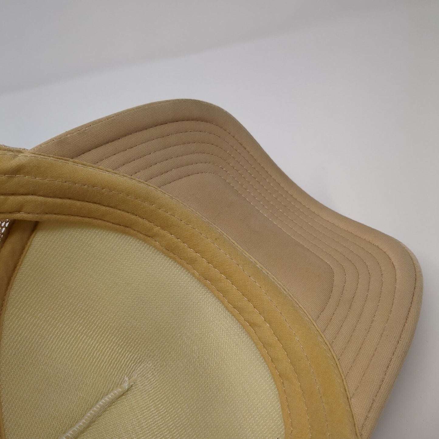 Paradise Found Yacht Club Snapback Trucker Hat Tan One Size Mesh Back