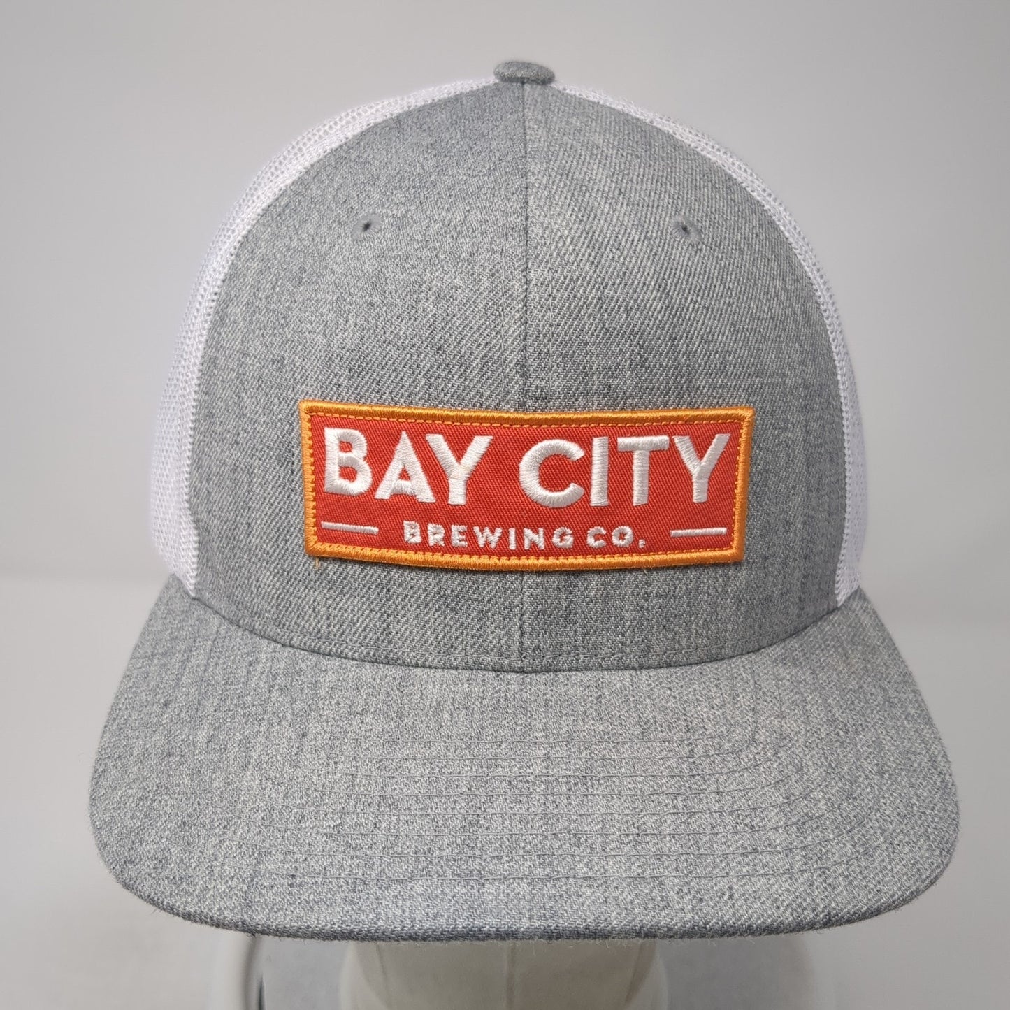 Bay City Brewing Co. Patch Snapback Trucker Hat Gray One Size Adjustable
