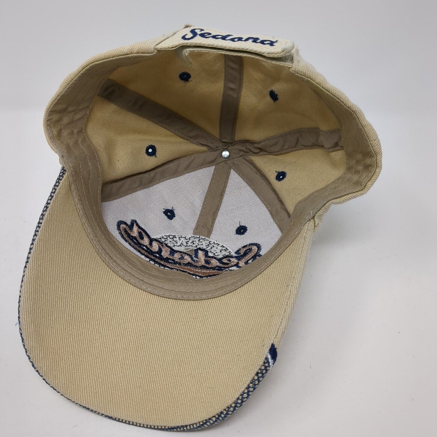 Arizona Sedona USA Strapback Hat Tan One Size Adjustable Embroidered 6 Panel