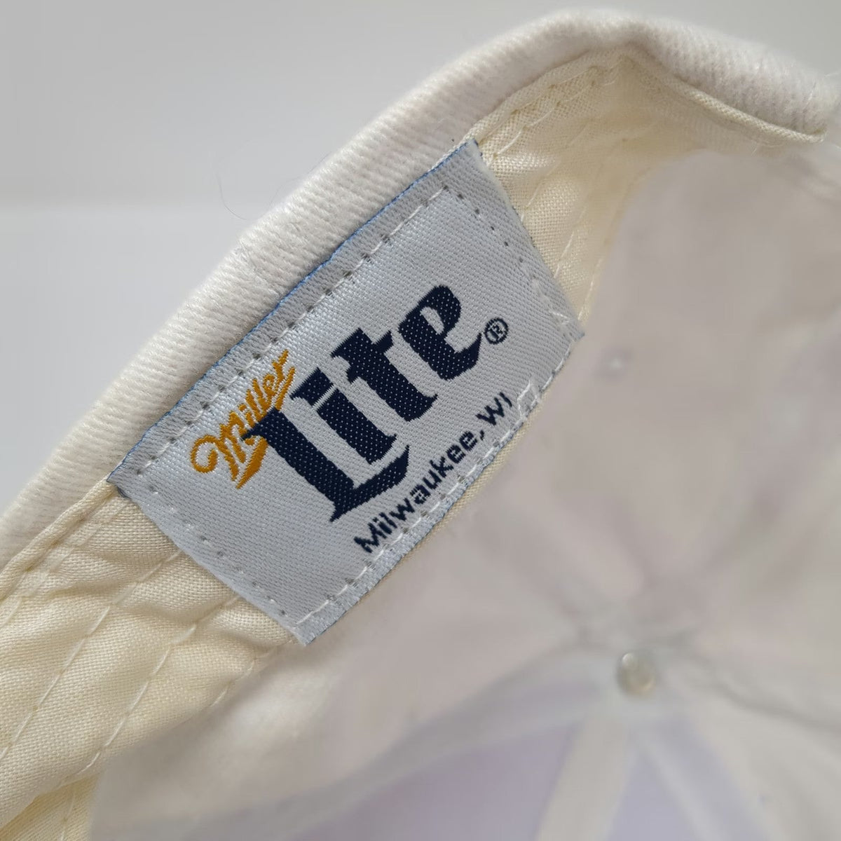 ACME Miller Lite Beer Logo Baseball Cap White One Size Snapback Fine Pilsner Hat