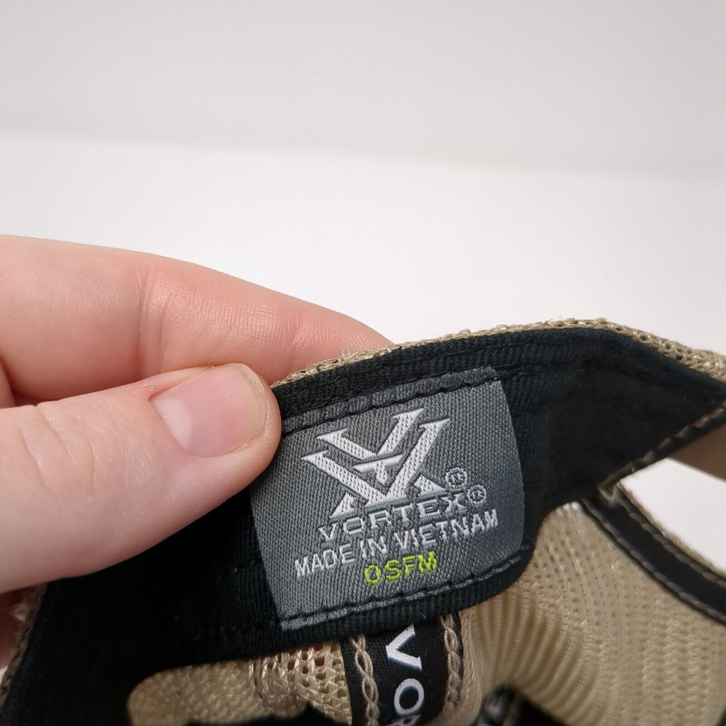 Vortex Snapback Mesh Back Trucker Hat Brown One Size Embroidered Logo