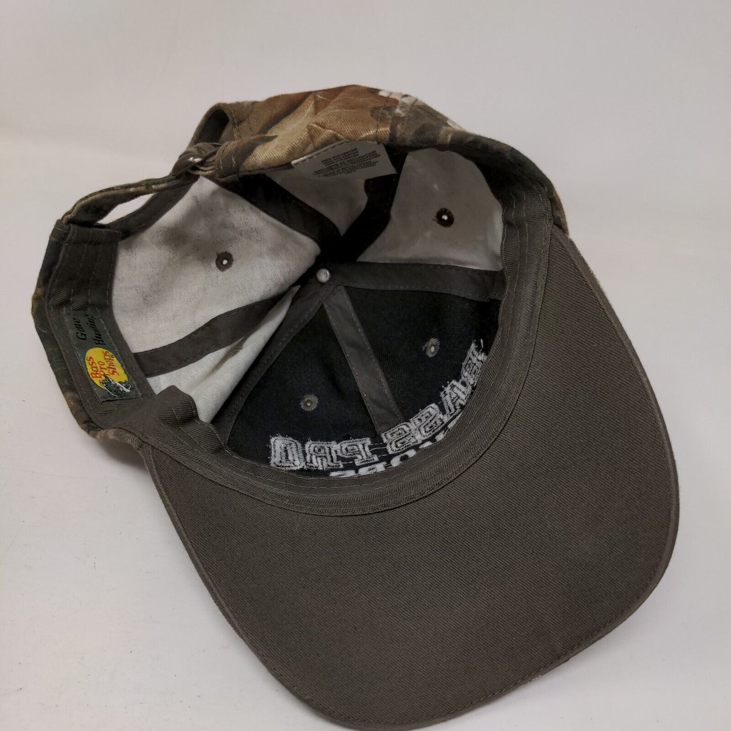 Bass Pro Shops Est. 1972 Slideback Hat Camouflage OSFA Embroidered Gone Fishing