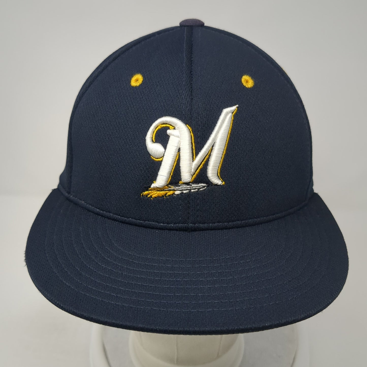 M Warriors Fitted Hat Blue 7 3/8 Embroidered Logo Pacific Headwear