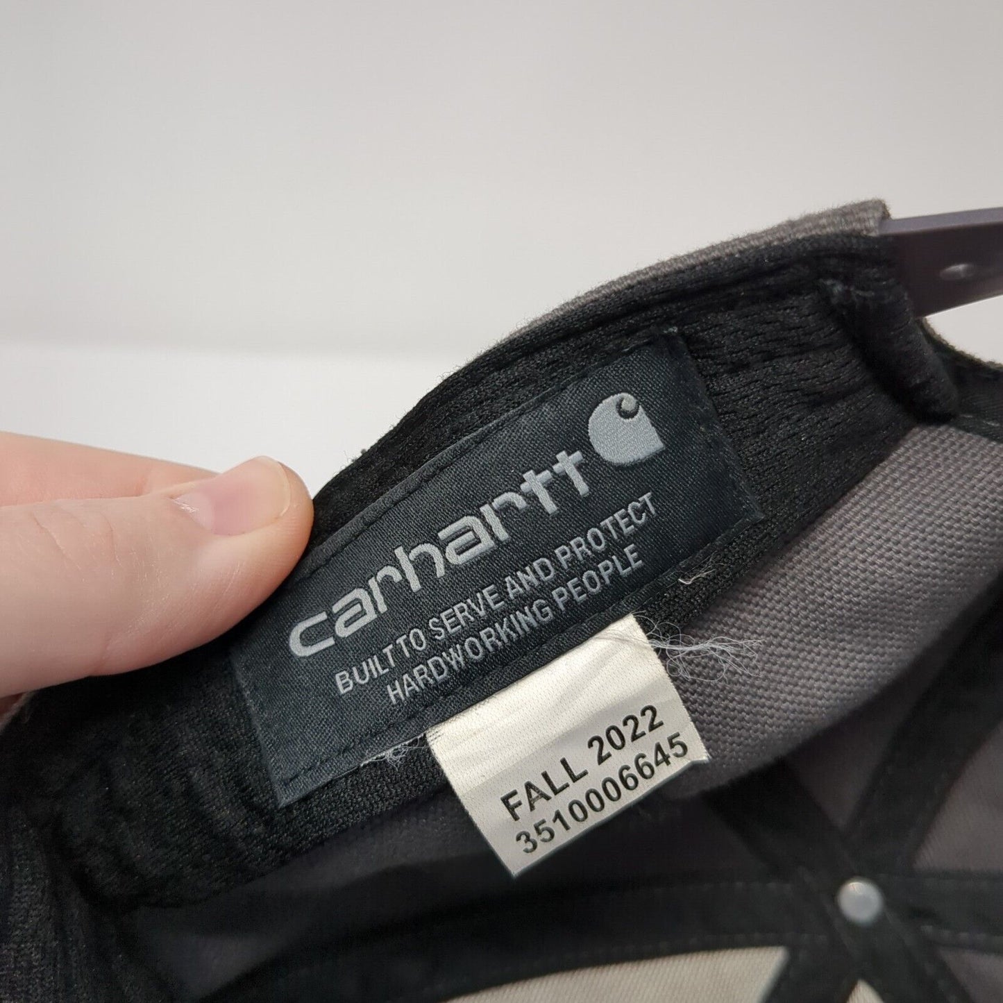 Carhartt Snapback Hat Gray One Size Adjustable Embroidered Patch Logo 6 Panel