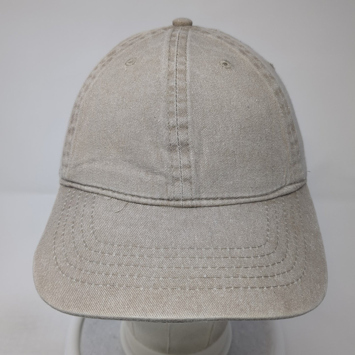 Unbranded Strapback Baseball Cap Brown One Size Adjustable 6 Panel Blank