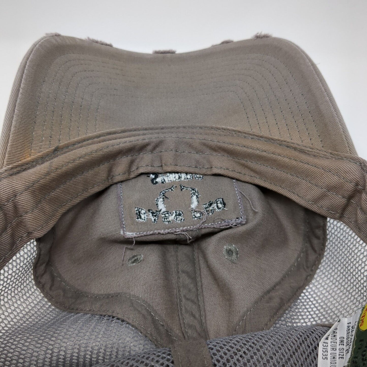 Bass Pro Shops Slideback Hat Gray OS Adjustable Mesh Back Distressed Gone Fishin
