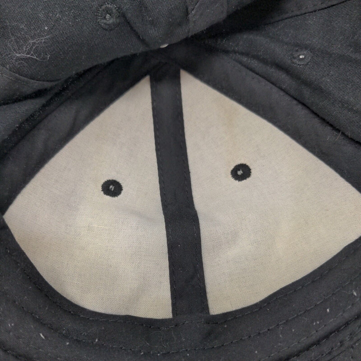 Unbranded Strapback Hat Black One Size Adjustable Blank 6 Panel Solid