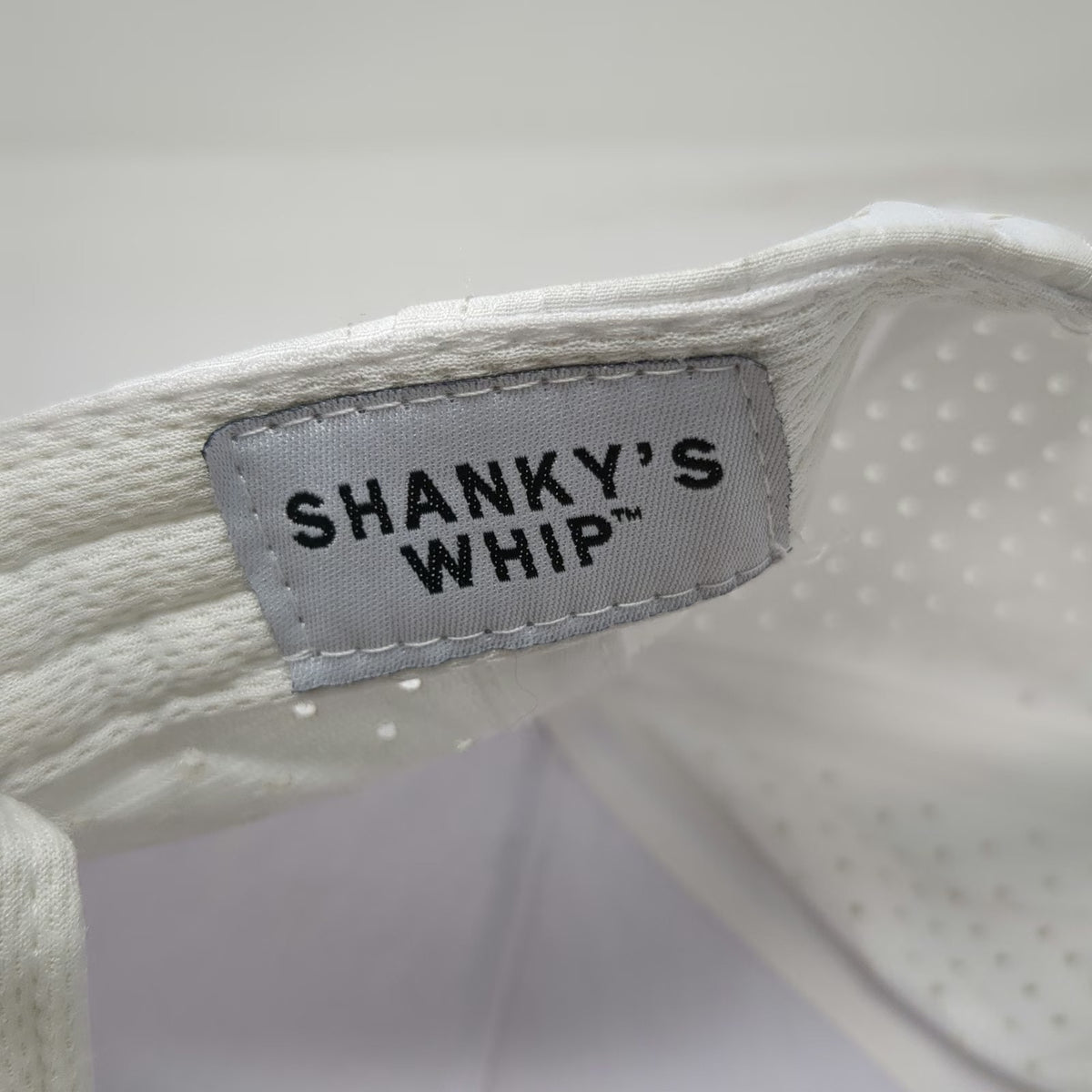 Shanky's Whip Trucker Hat White Red One Size Rope Brim Perforated Snapback Irish