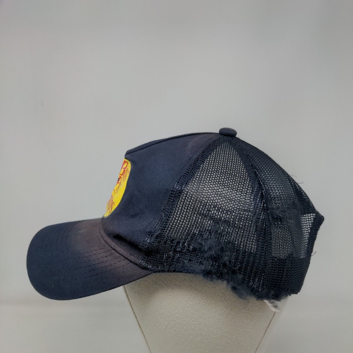 Bass Pro Shops Snapback Trucker Hat Blue OSFM Adjustable Mesh Back Gone Fishing