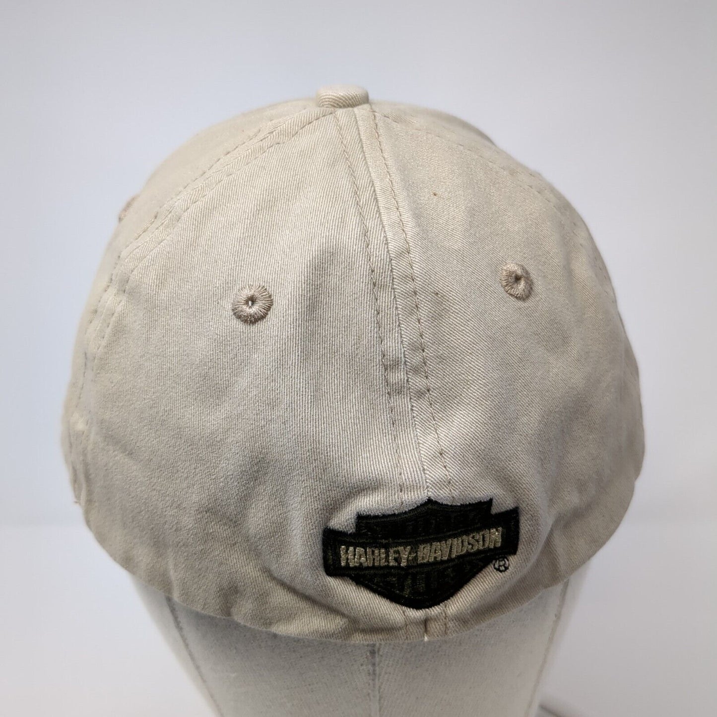 Harley-Davidson Fitted Hat Tan L/XL Jim's On The Beach St. Petersburg