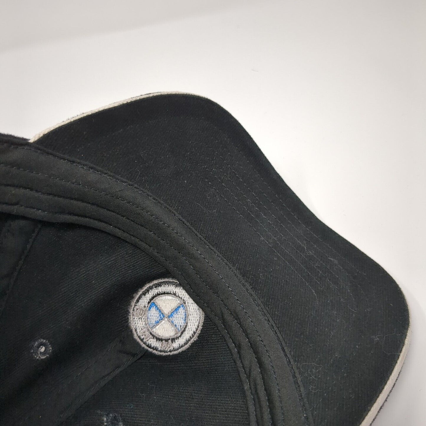 BMW Slideback Hat Black One Size Adjustable Embroidered Vented Holes 6 Panel