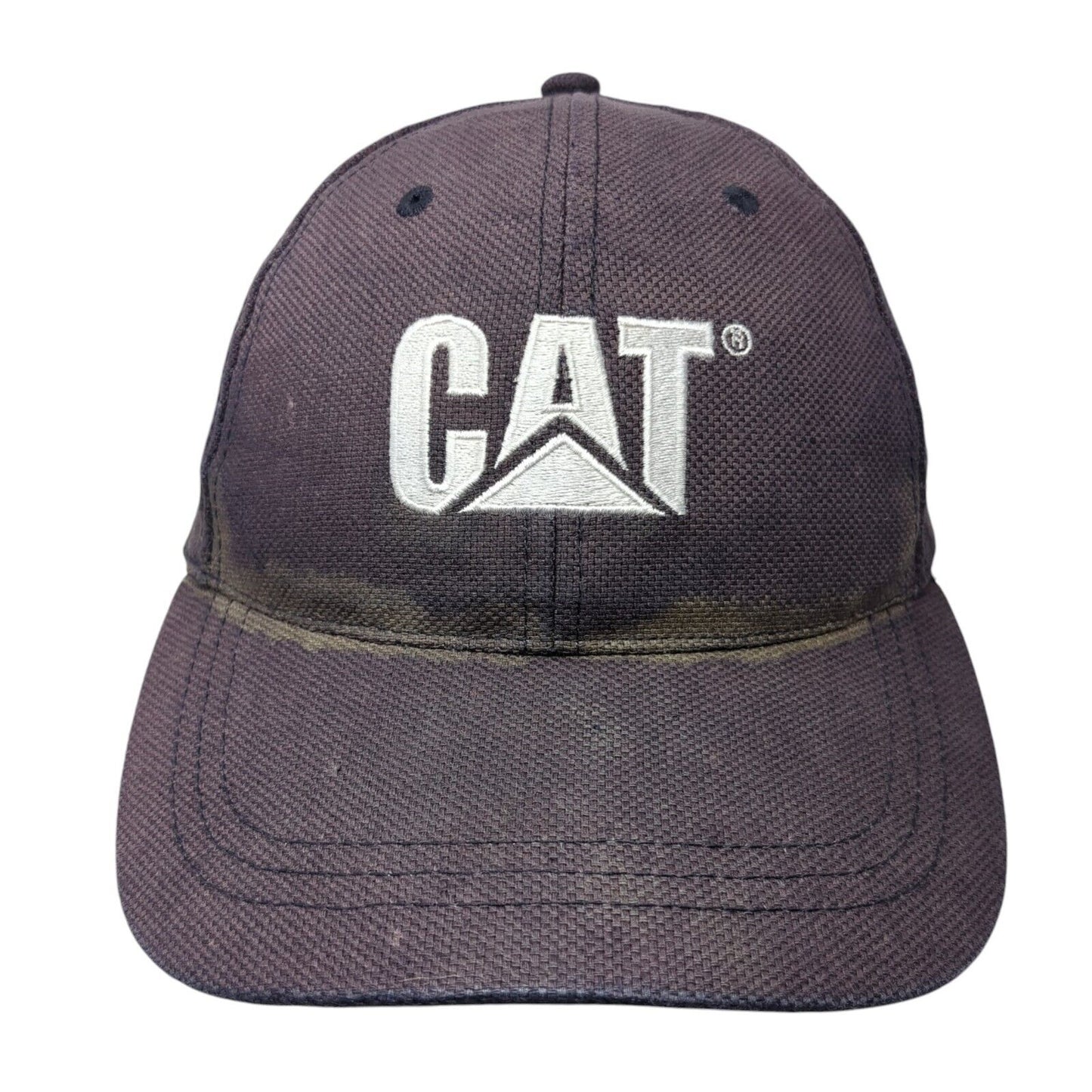 CAT Slideback Hat Blue One Size Adjustable Embroidered Vented Holes 6 Panel