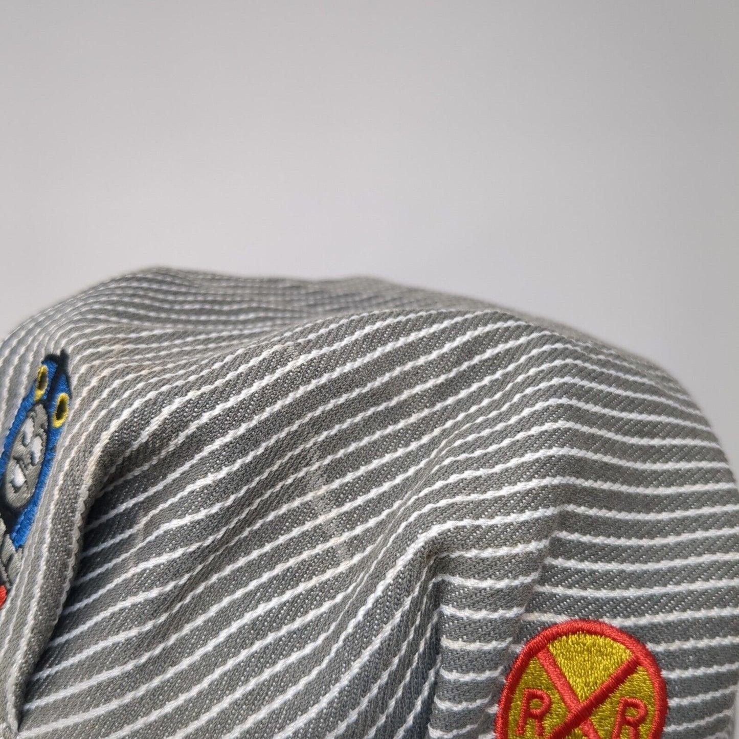 Thomas The Train Youth Conductor Hat Gray OS Adjustable Embroidered Pinstripe