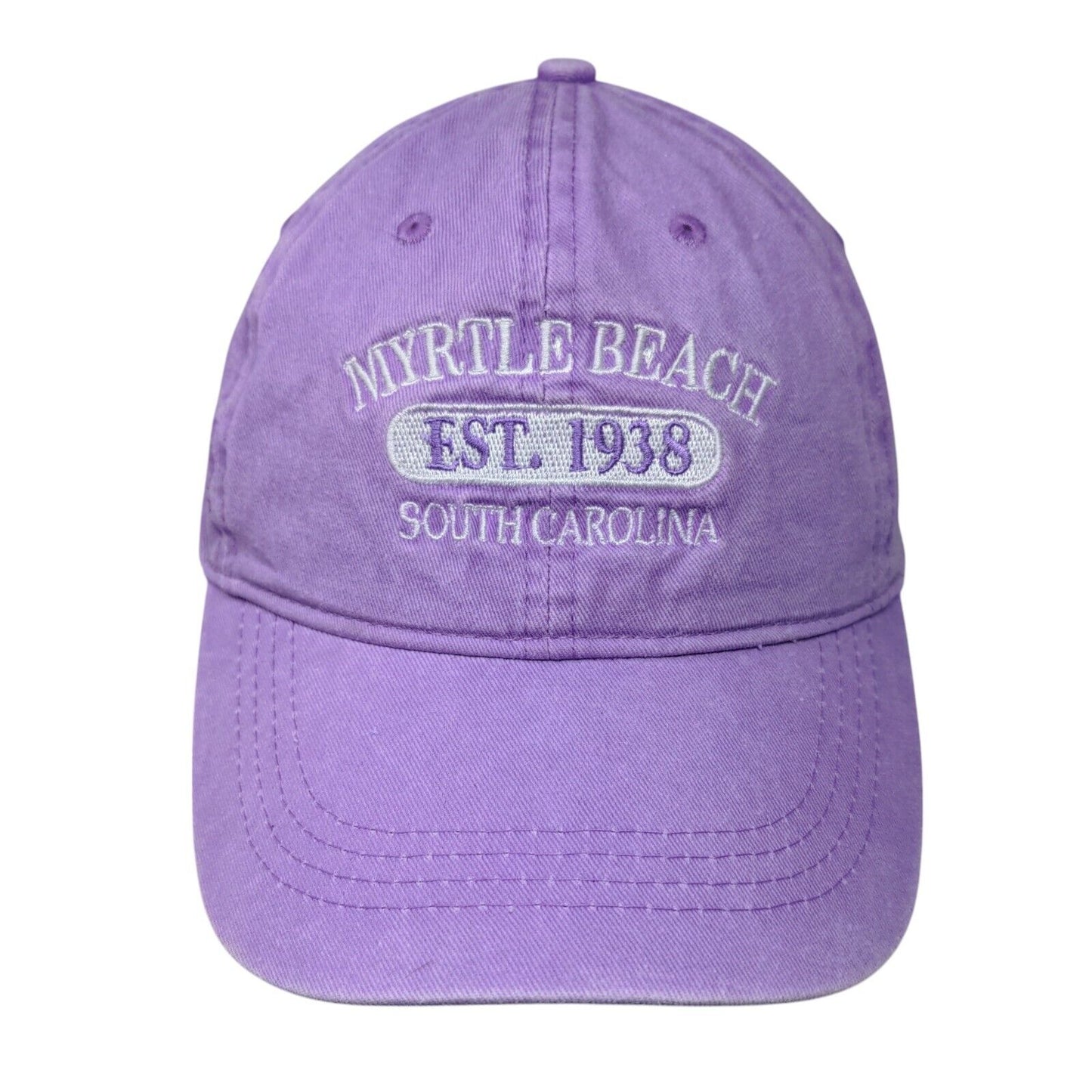 Myrtle Beach South Carolina Strapback Hat Purple One Size Triangle