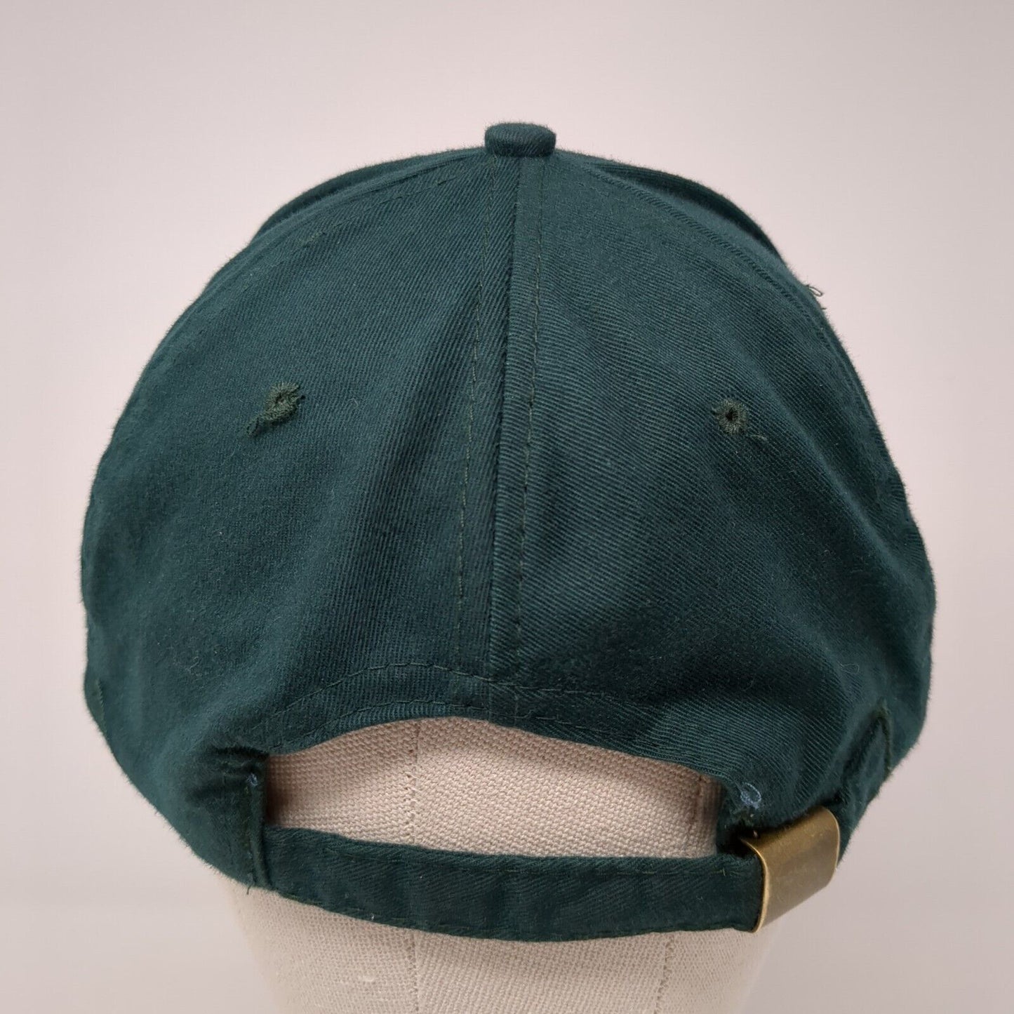 Unbranded Slideback Hat Green One Size Adjustable Blank Solid Vent Holes