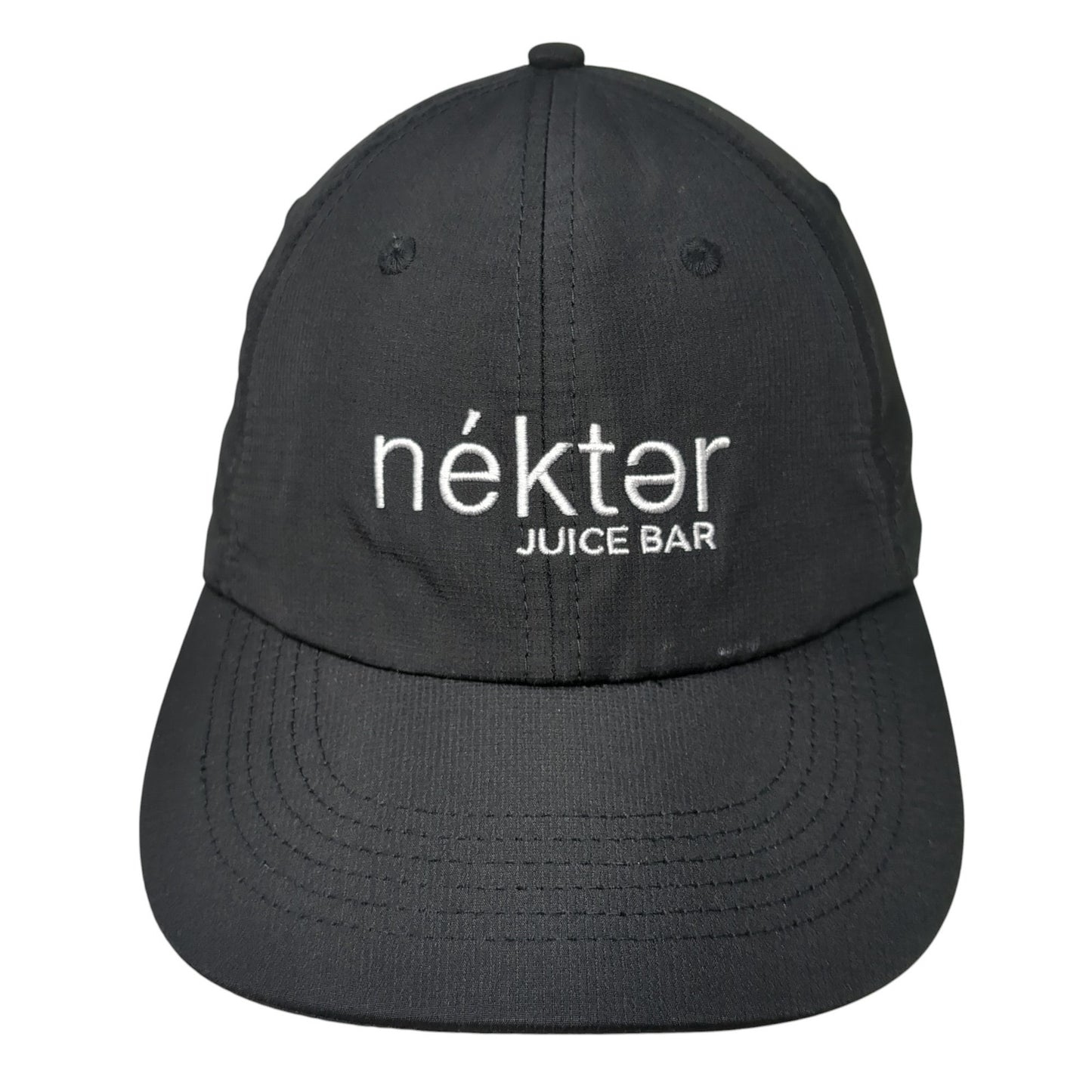 Nektar Juice Bar Strapback Baseball Cap Black One Size Adjustable Embroidered
