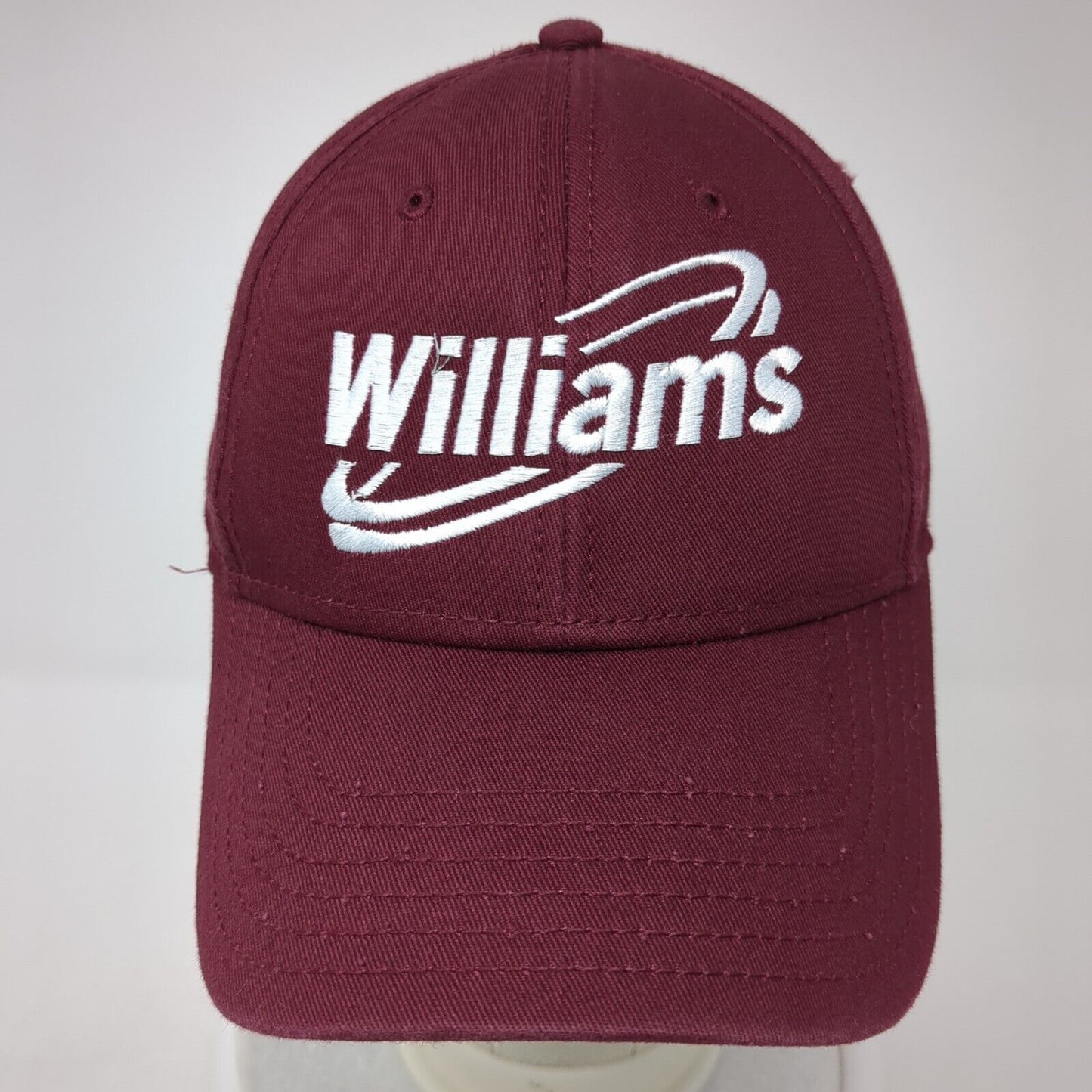 Williams Slideback Hat Red One Size Adjustable Embroidered 6 Panel Otto Cotton