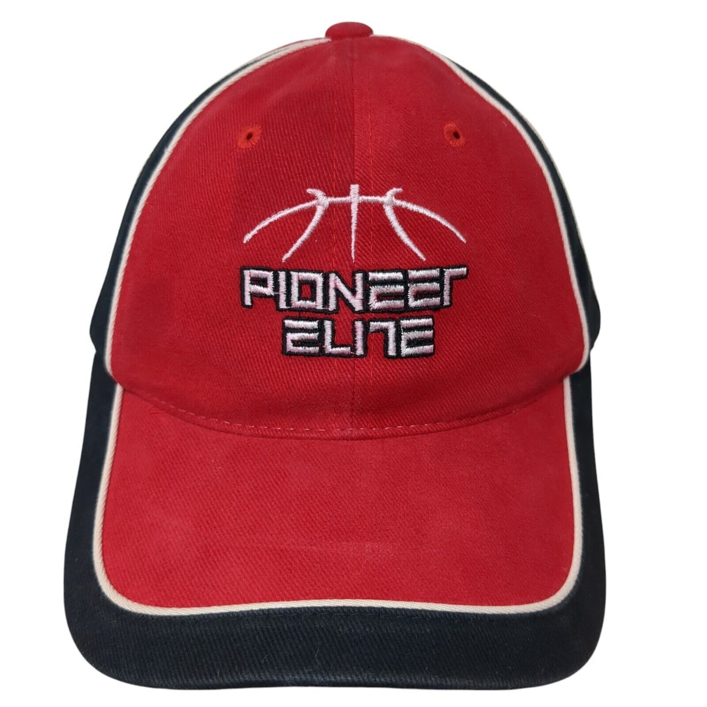 Pioneer Elite Strapback Hat Red One Size Adjustable Embroidered Sportsman