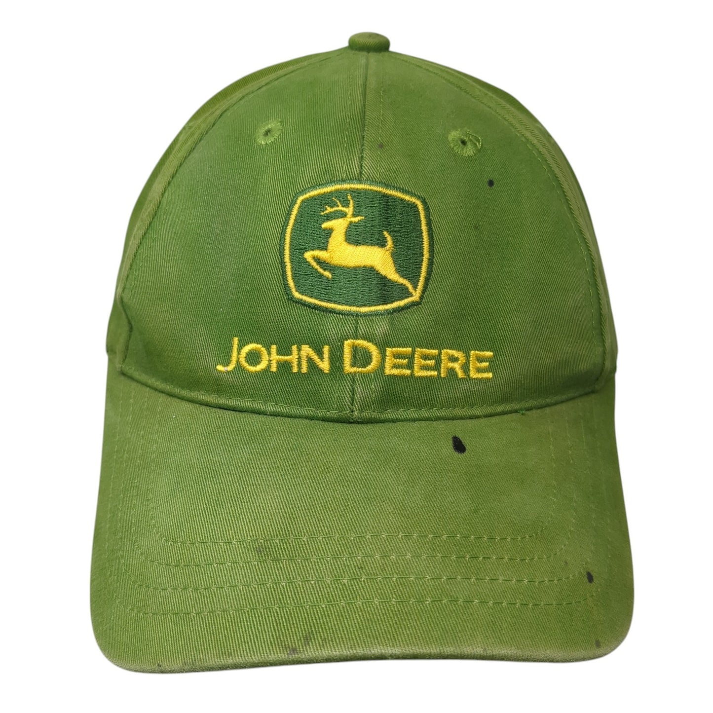 John Deere Spell Out Slideback Hat Green One Size Embroidered Logo
