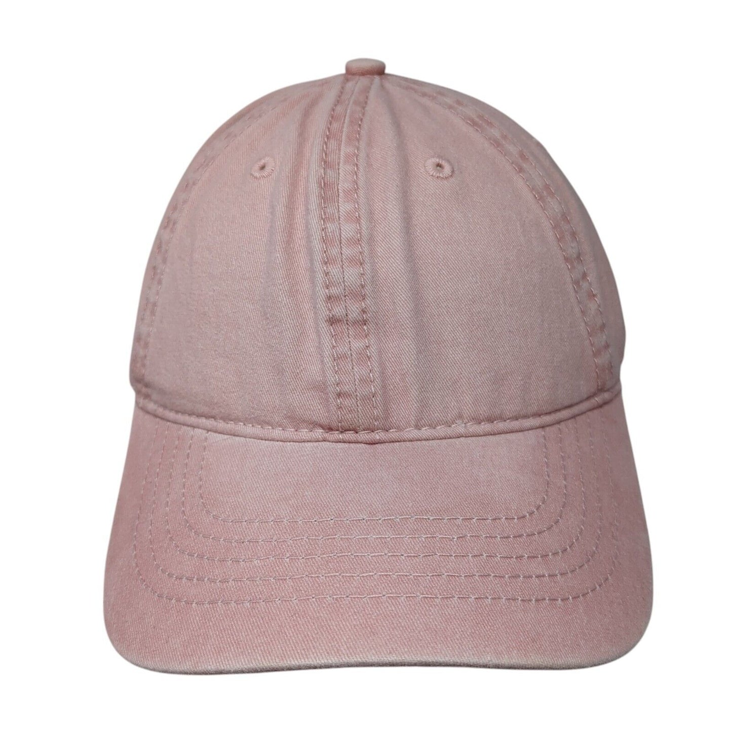 Unbranded Slideback Hat Pink One Size Adjustable Vented Holes 6 Panel Blank