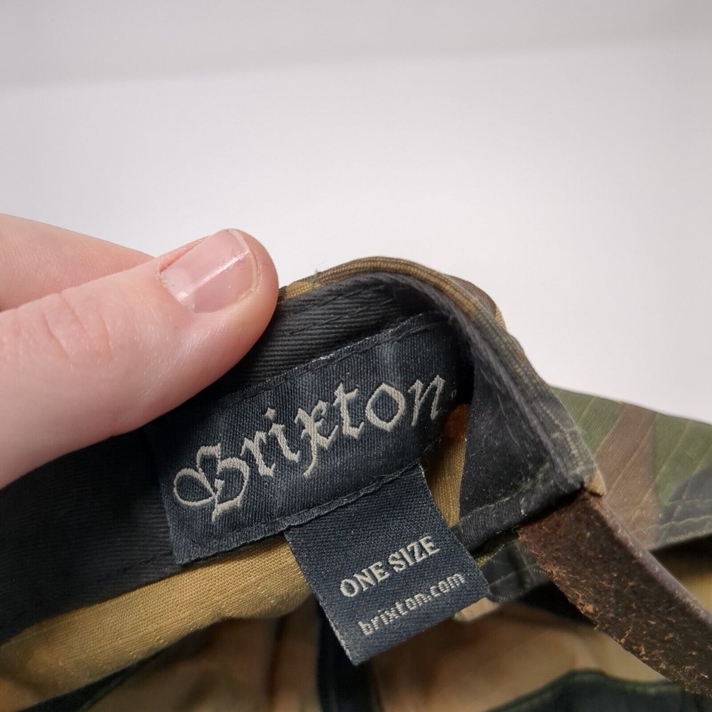 Brxtn Mfg Co Patch Slideback Hat Camouflage One Size Leather Strap