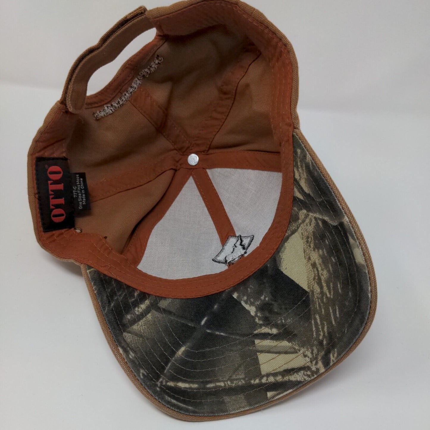 Idaho Materials & Construction Strapback Hat Tan OSFM Embroidered Otto
