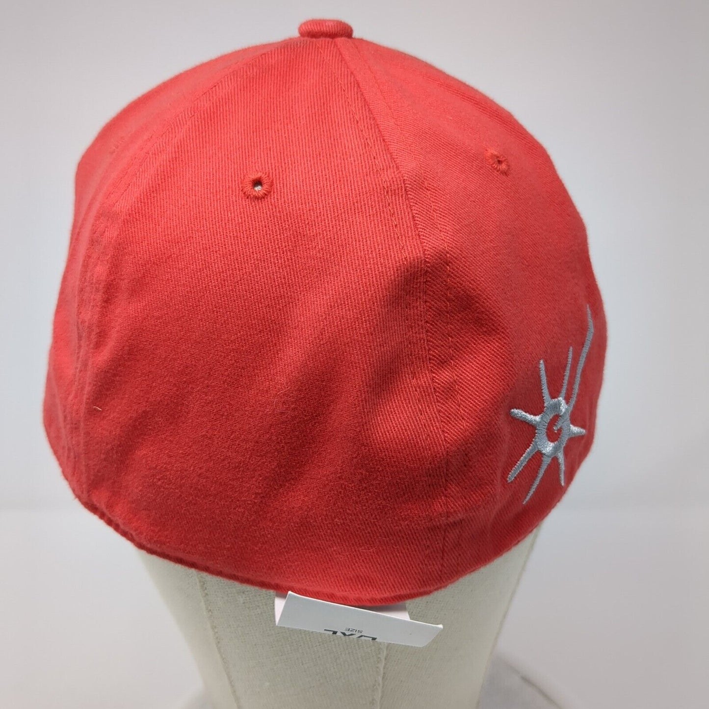 Bailey Fitted Hat Red 7 1/4-7 5/8 Embroidered Flexfit Solid 6 Panel