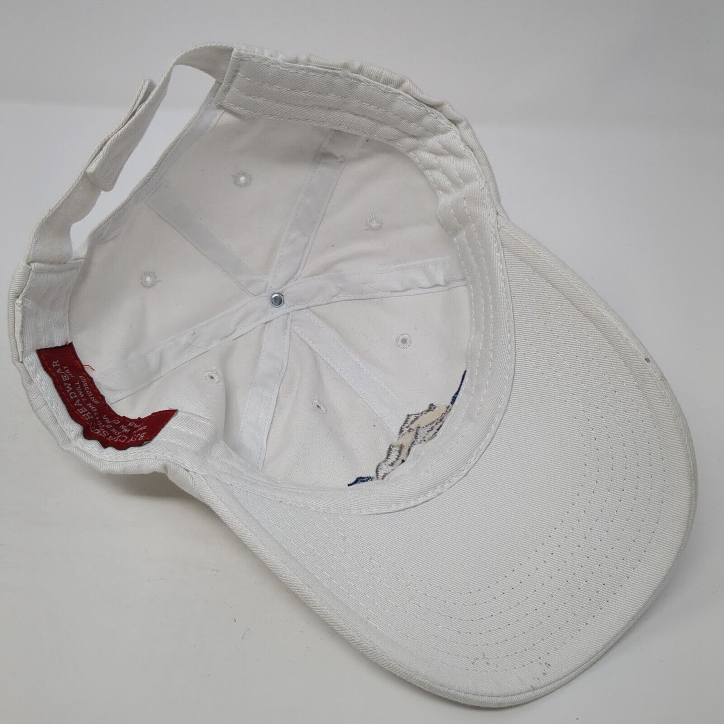 Anna Maria Island Strapback Baseball Cap White One Size Adjustable Embroidered