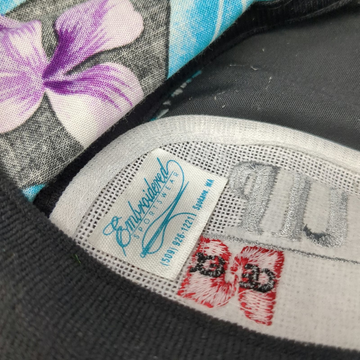 5 Panel Black One Size Cenex Seed Tropical Floral Purple Green Rope Agri Hat