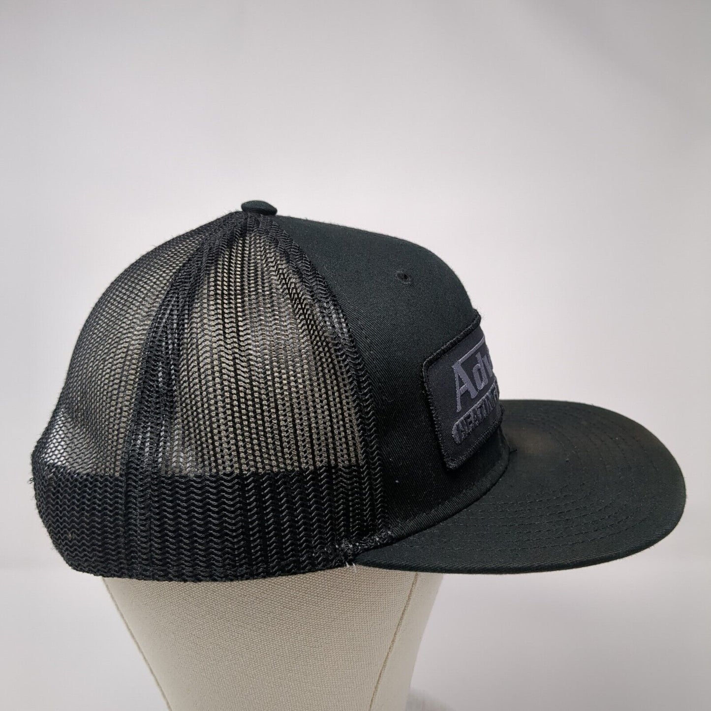 Advanced Heating & Cooling Snapback Trucker Hat Black One Size Mesh Back