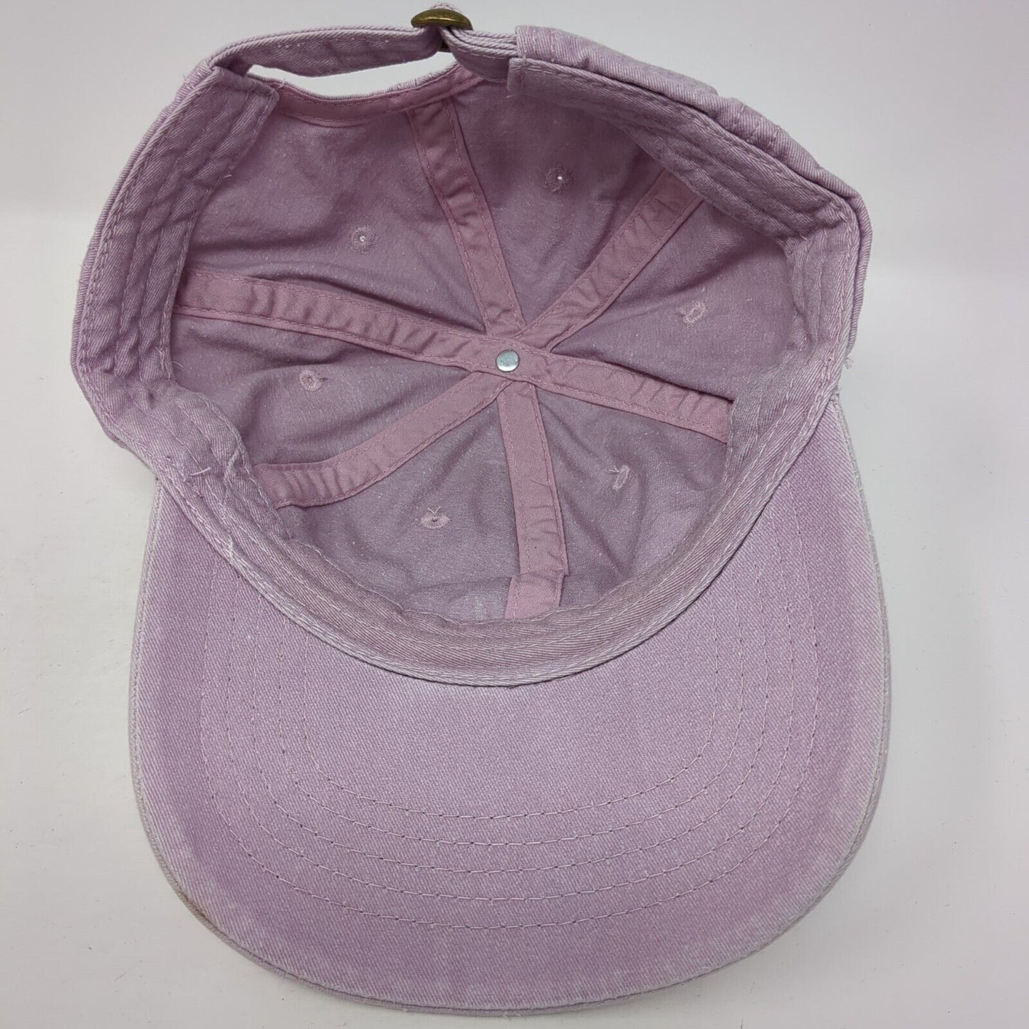 Unbranded Slideback Hat Purple One Size Adjustable Vented Holes 6 Panel Blank