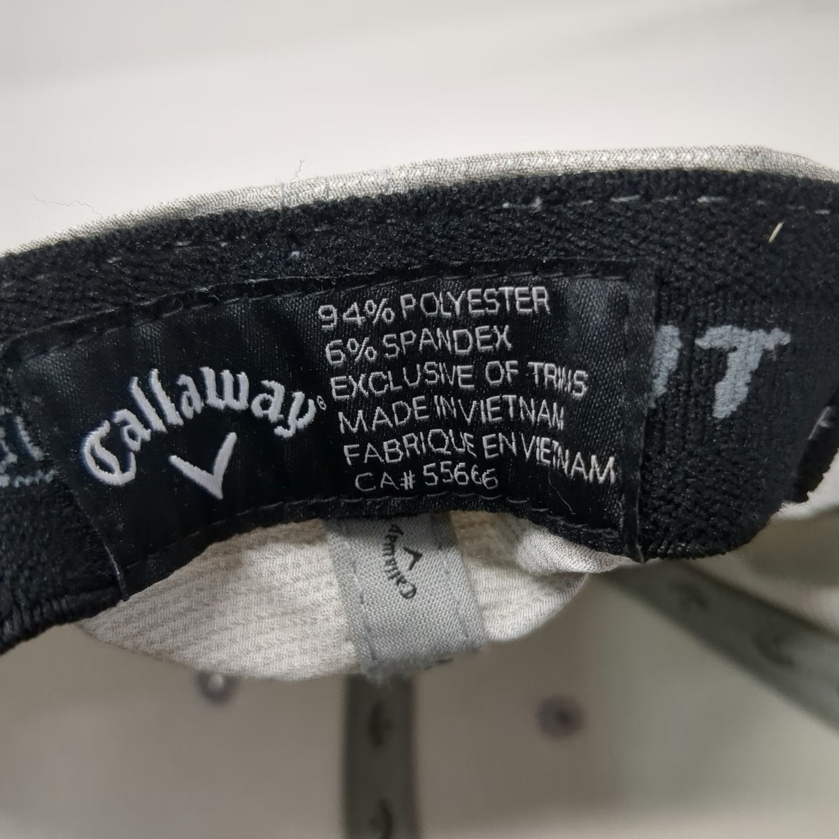 Callaway Snapback Gray Hat One Size Structured Golf Cap Breathable Script Logo
