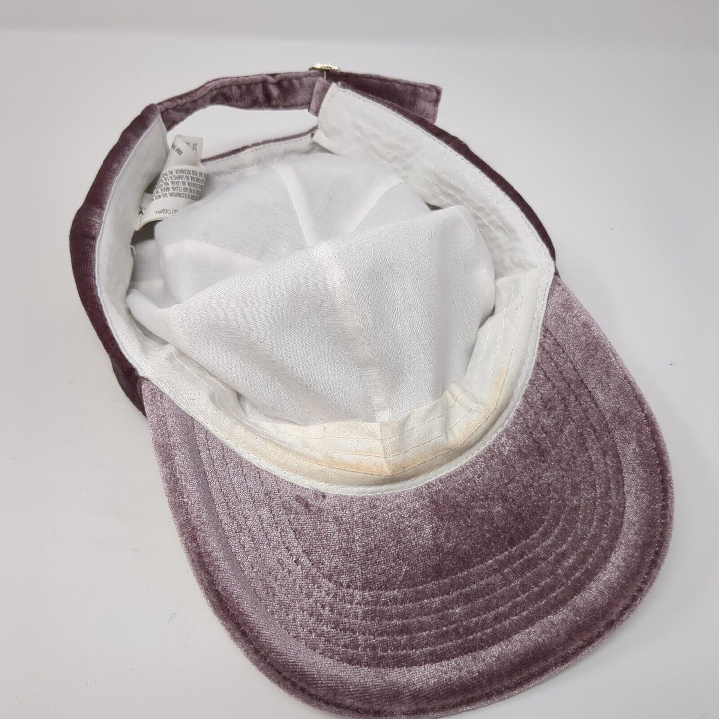 Unbranded Slideback Hat Purple One Size Solid Adjustable Velvet Blank