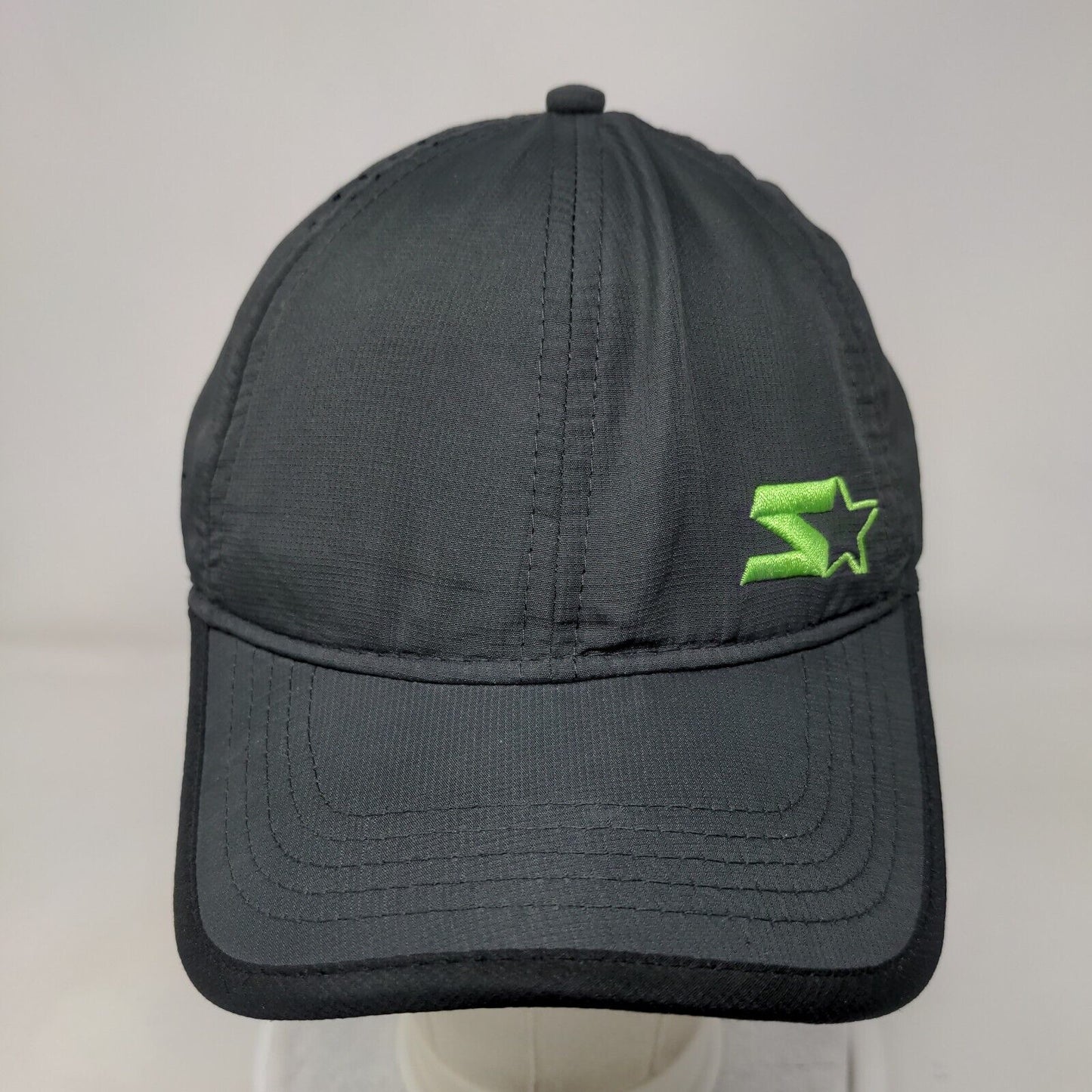 Starter Youth Strapback Hat Gray One Size Adjustable Embroidered 6 Panel