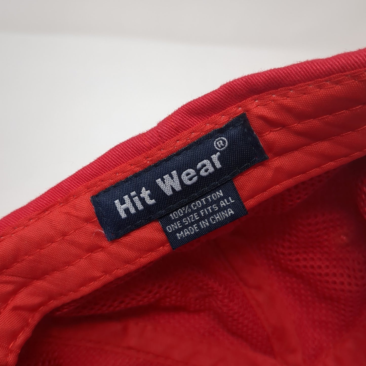 BakeMark Slideback Hat Red One Size Adjustable Leather Strap Hit Wear