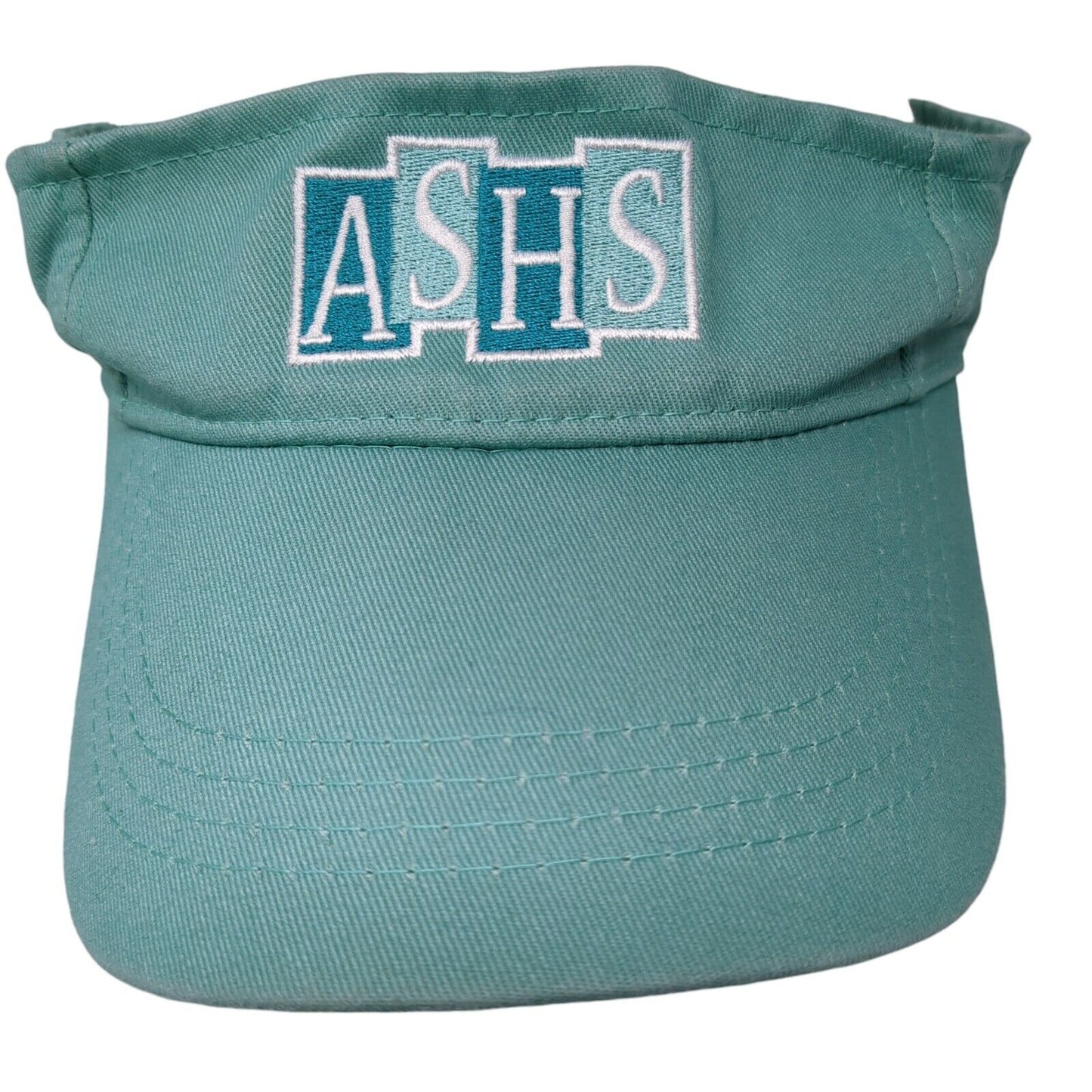 ASHS Strapback Sun Visor Hat Blue One Size Adjustable Embroidered