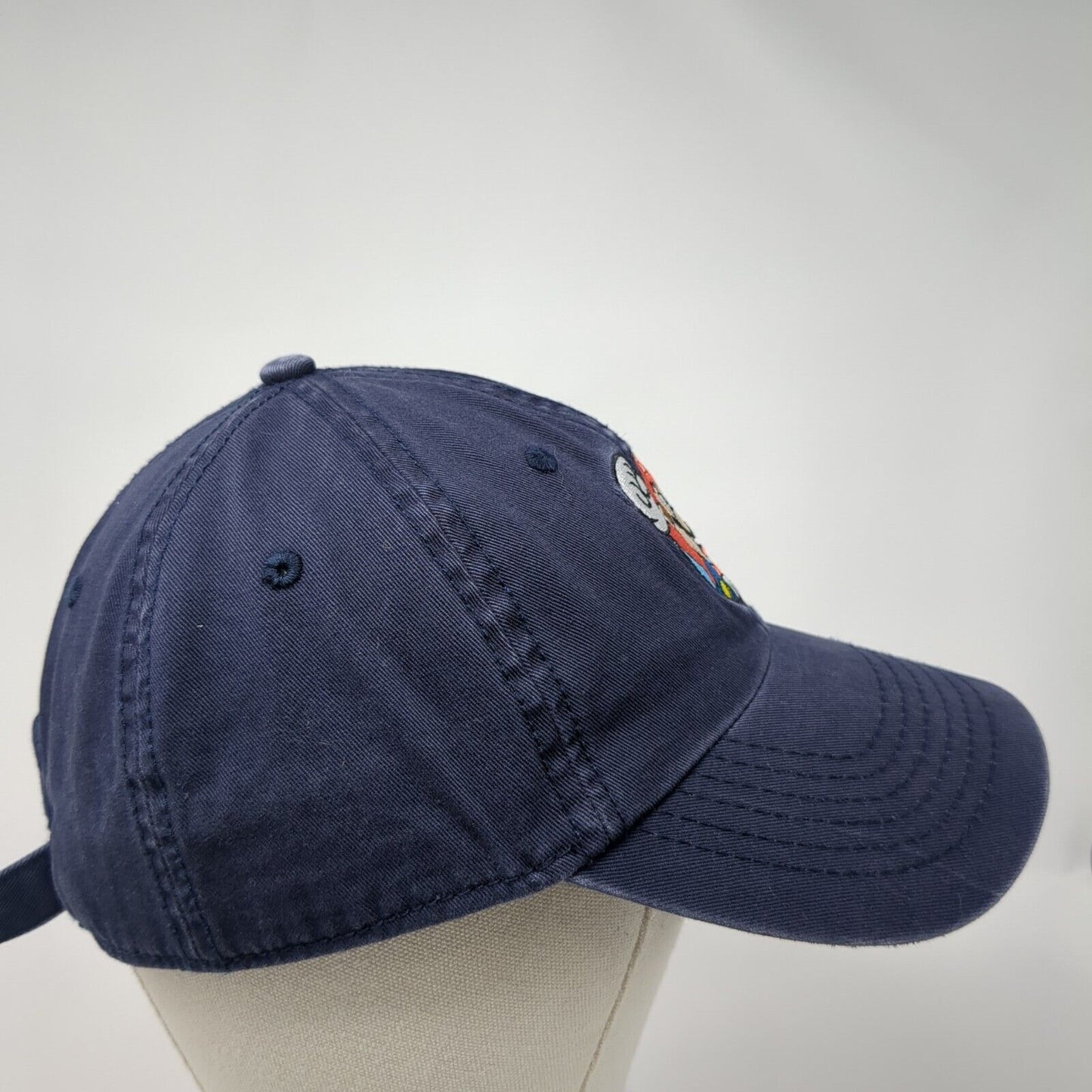 Super Mario Slideback Hat Blue One Size Solid Embroidered Nintendo