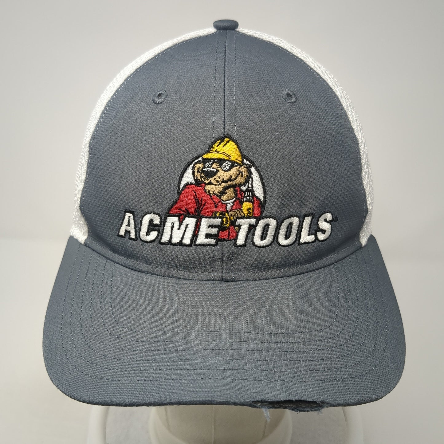ACME Tools Strapback Trucker Hat Gray One Size Adjustable Mesh Back Richardson