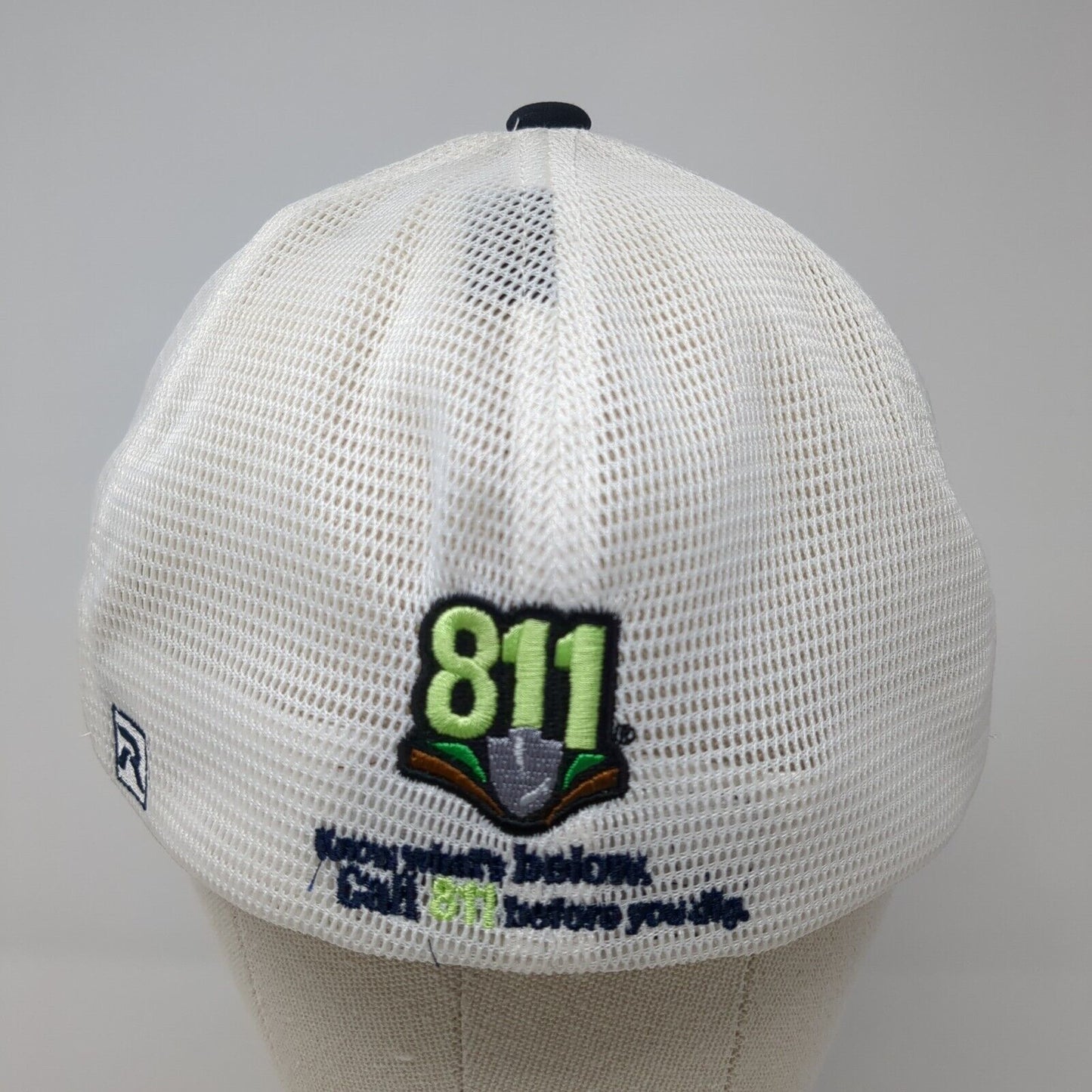 Andeavor 24 Hour Emergency 811 Fitted Trucker Hat Blue L/XL Mesh Richardson