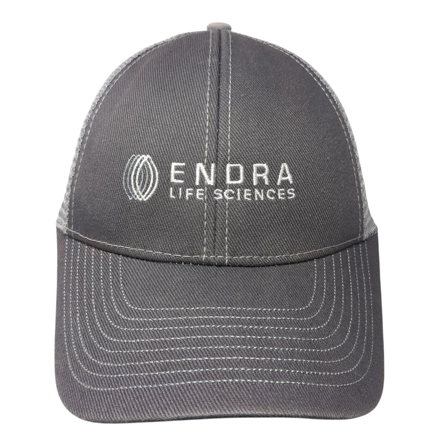 ENDRA Life Sciences Strapback Trucker Hat Gray One Size Mesh Back
