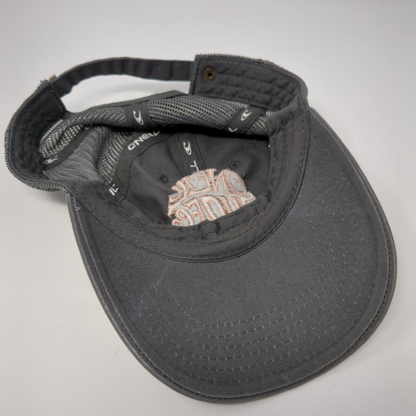 O'Neill Surf Co Slideback Trucker Hat Gray One Size Mesh Back 6 Panel