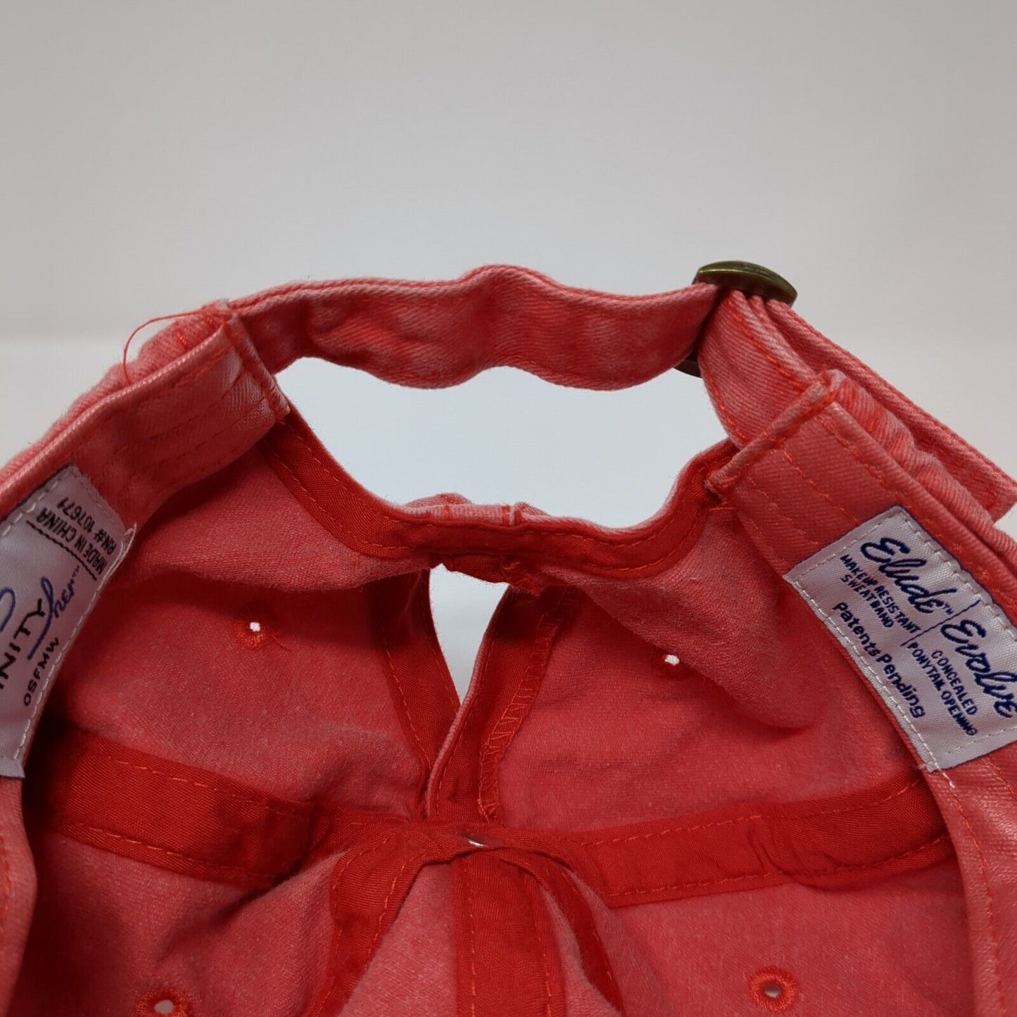 Let's Get Lost Women's Slideback Hat Red OSFMW Ponytail Infinity