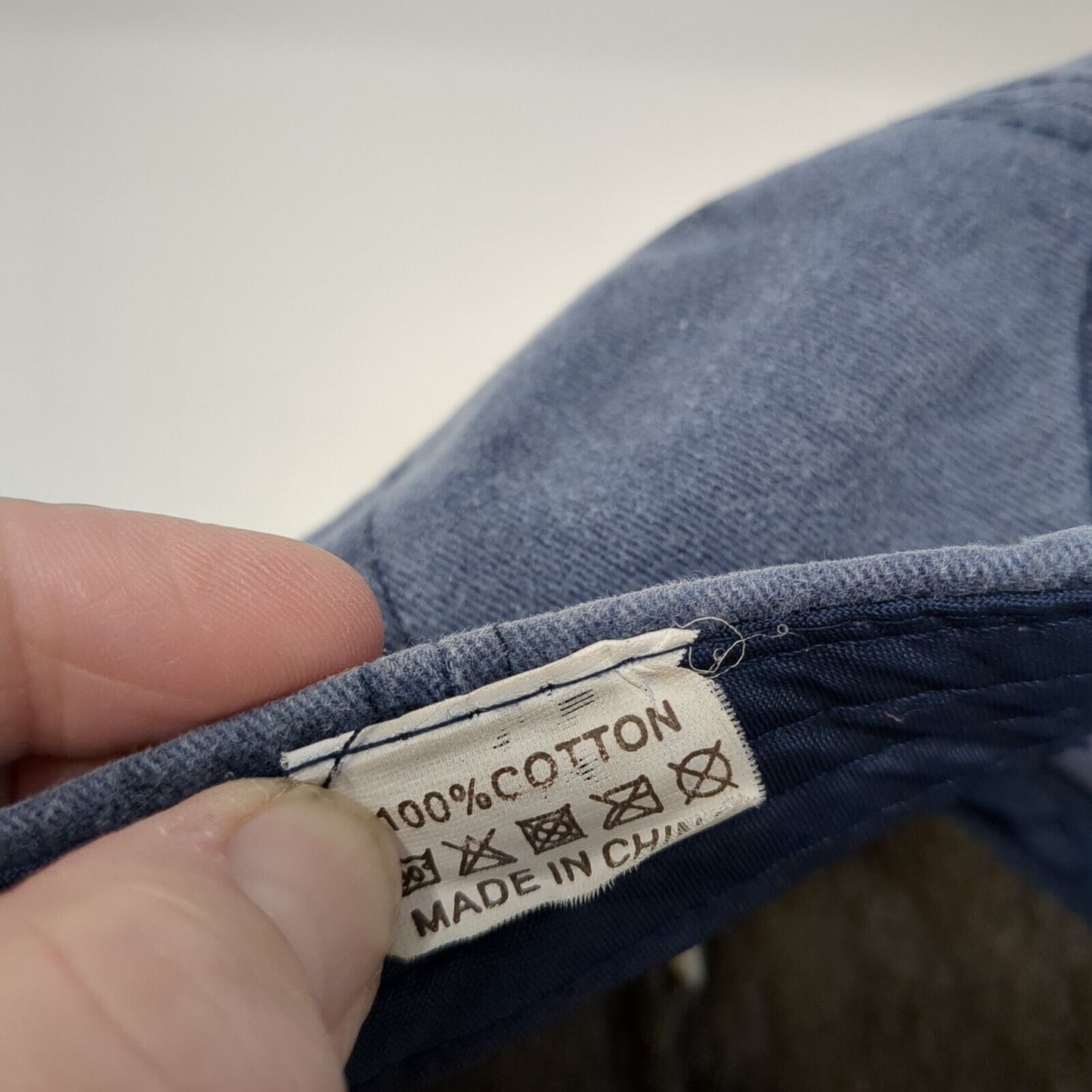 Lacrosse Slideback Hat Blue One Size Adjustable 6 Panel Distressed Cotton