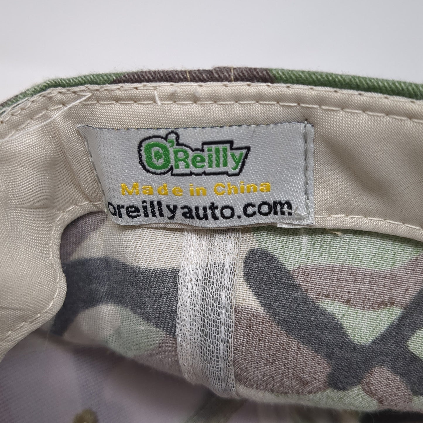 O'Reilly Auto Parts Strapback Baseball Cap Multicolor OS Adjustable Camouflage