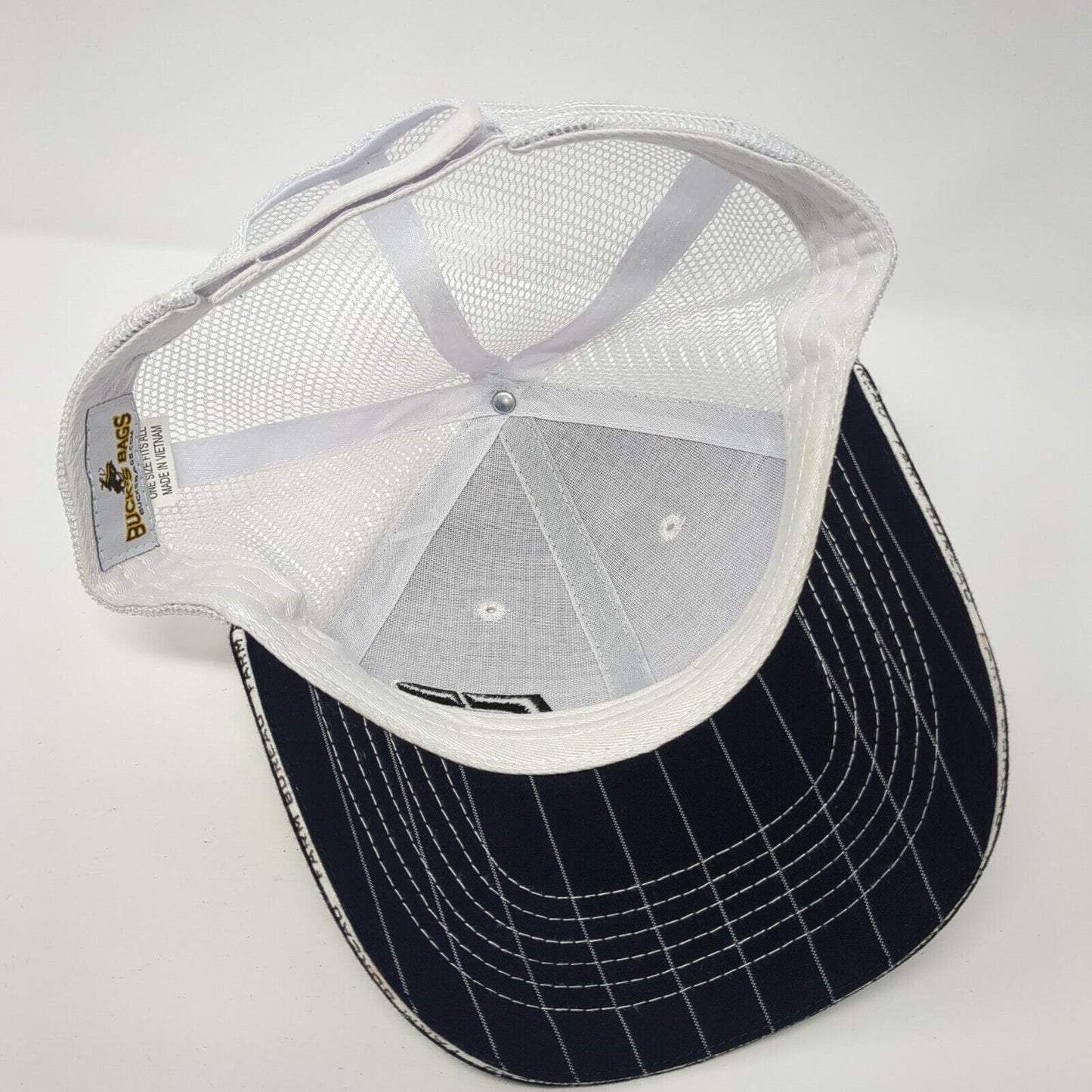 Farm Bureau Ins Strapback Trucker Hat Blue One Size Adjustable Mesh Back