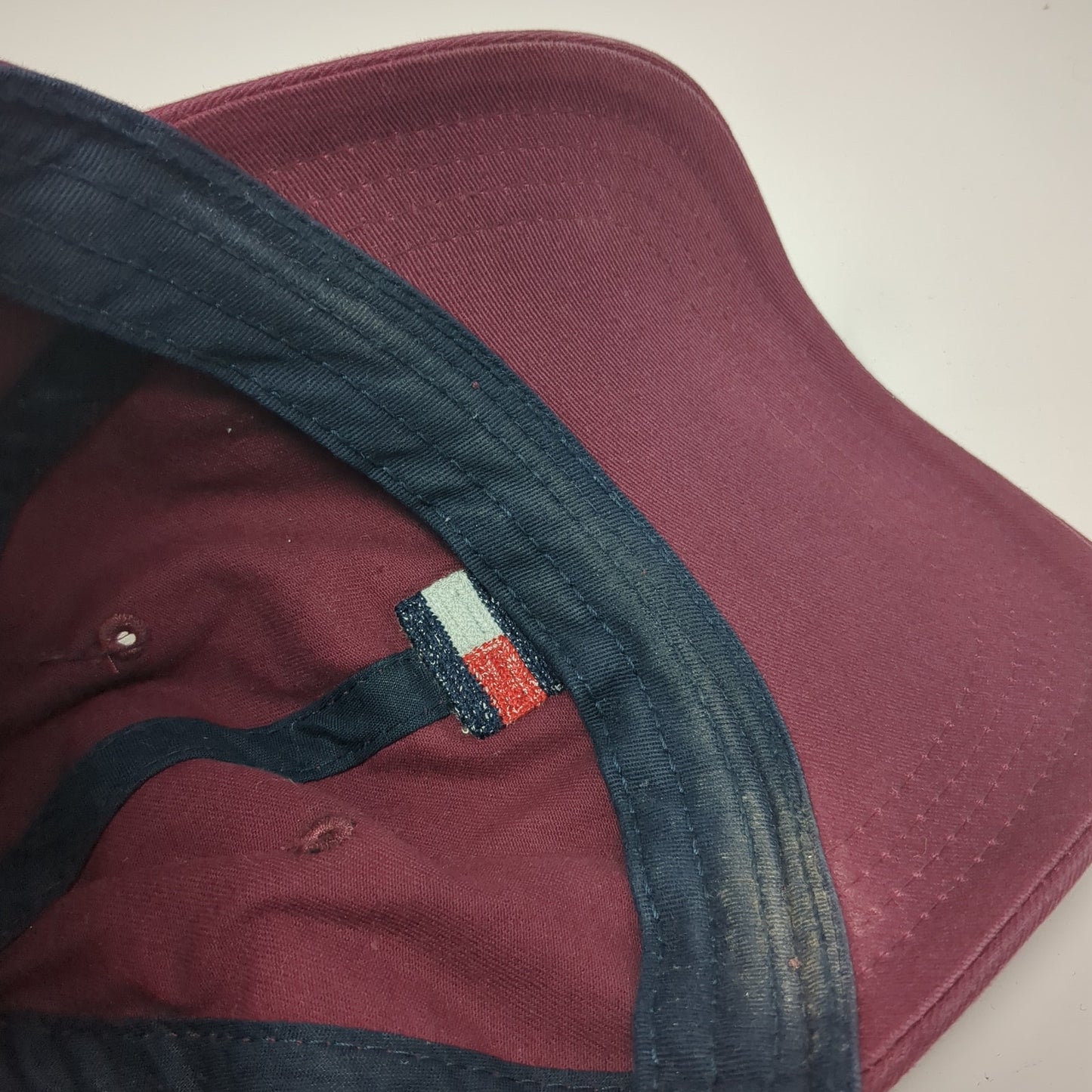 Tommy Hilfiger Logo Slideback Hat Red One Size Embroidered Outdoor